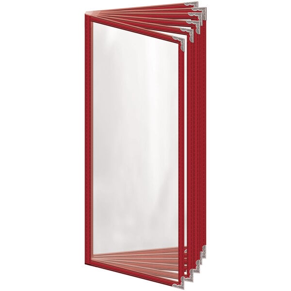 H. Menu Cover w/ Silver Decorative Corners and Gloss Finish – item 759T123BG41