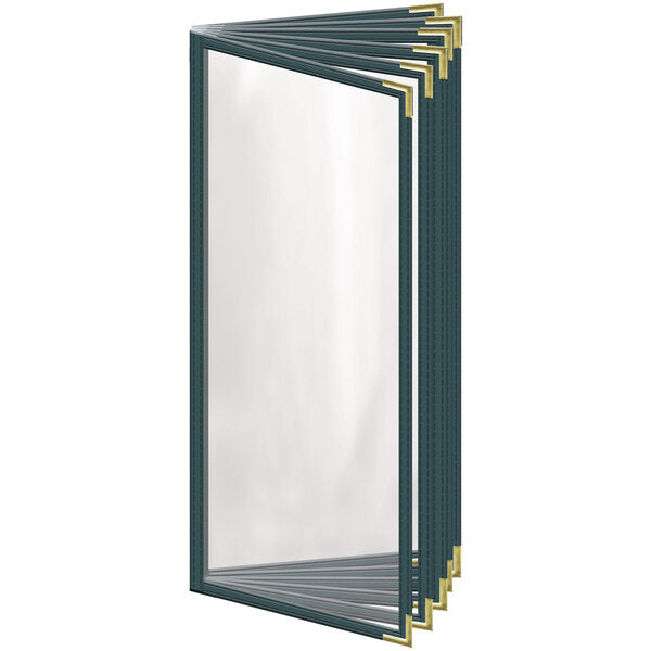 H. Menu Cover w/ Gold Smooth Corners and Gloss Finish – item 759T126CG41