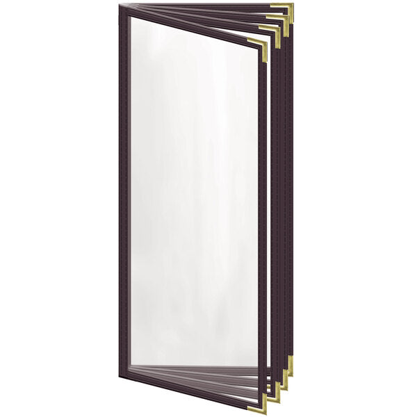 H. Menu Cover w/ Gold Smooth Corners and Gloss Finish – item 759TDD5CG41