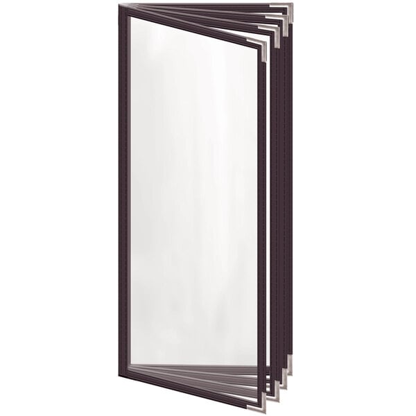H. Menu Cover w/ Silver Smooth Corners and Gloss Finish – item 759TDD5DG41