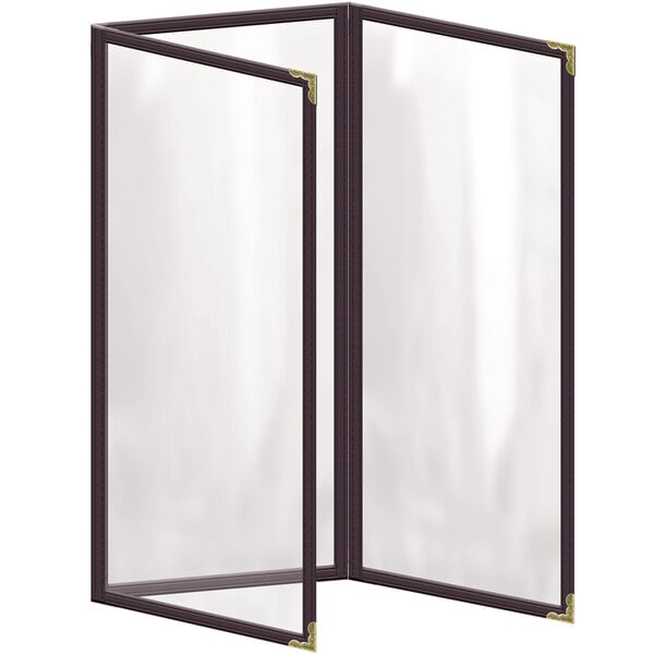 H. Menu Cover w/ Gold Decorative Corners and Gloss Finish – item 759TET5AG41