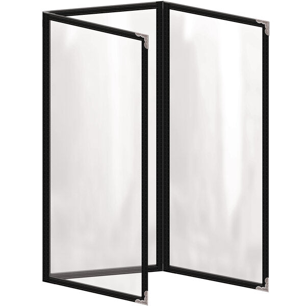 H. Menu Cover w/ Silver Decorative Corners and Gloss Finish – item 759TET4BG41