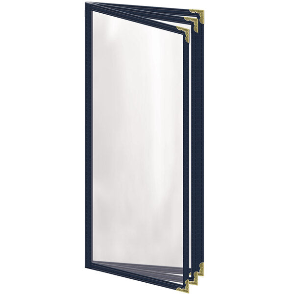 H. Menu Cover w/ Gold Decorative Corners and Gloss Finish – item 759TTB7AG41