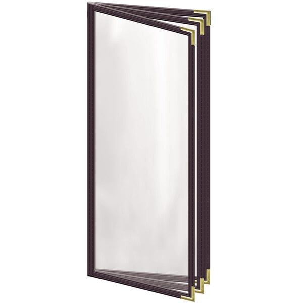 H. Menu Cover w/ Gold Smooth Corners and Gloss Finish – item 759TTB5CG41