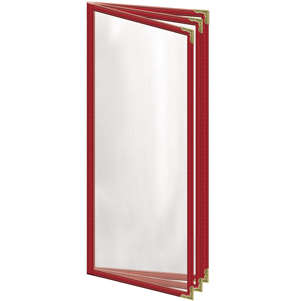 H. Menu Cover w/ Gold Decorative Corners and Gloss Finish – item 759TTB3AG41