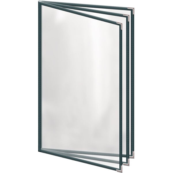 H. Menu Cover w/ Silver Smooth Corners and Gloss Finish – item 759TTB6DG84