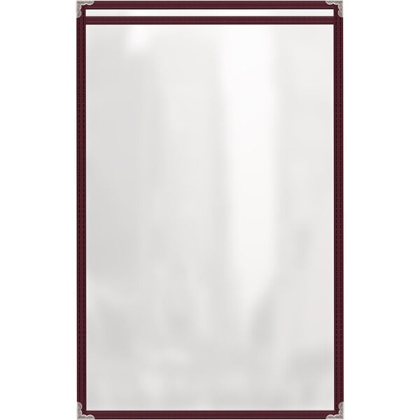 H. Menu Cover w/ Silver Decorative Corners and Gloss Finish – item 759TES8BG17