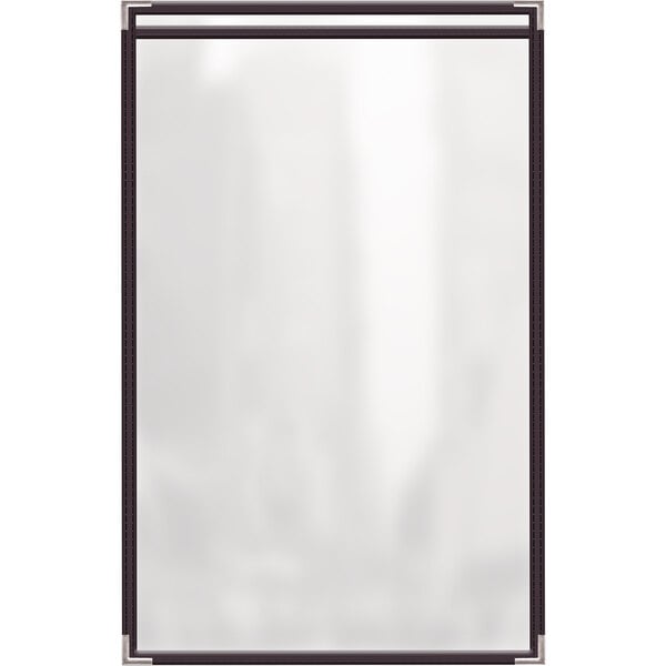 H. Menu Cover w/ Silver Smooth Corners and Gloss Finish – item 759TES5DG17