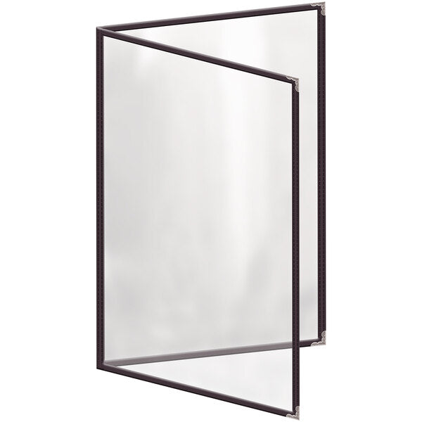H. Menu Cover w/ Silver Decorative Corners and Gloss Finish – item 759TED5BG17