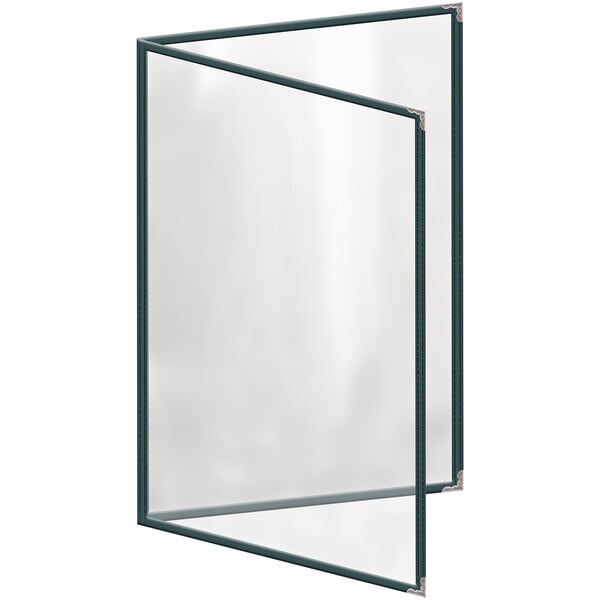H. Menu Cover w/ Silver Decorative Corners and Gloss Finish – item 759TED6BG17