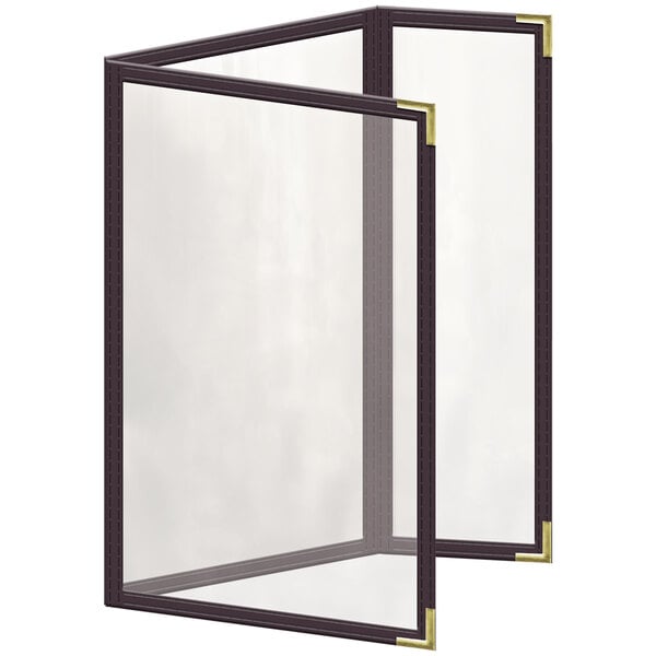 H. Menu Cover w/ Gold Smooth Corners and Glossy Finish – item 759TDQ5CG55