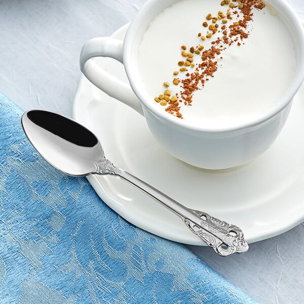 Acopa Ophelia 5 1/8" 18/10 X-Heavy Demitasse Spoon – item 267710800 image 2