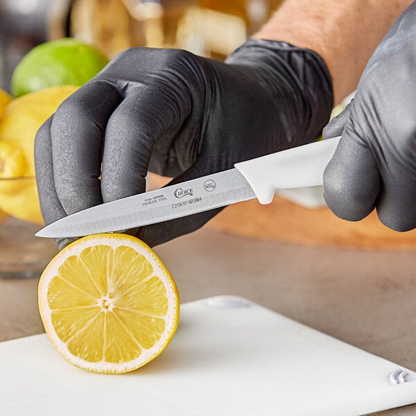 Choice 4" Smooth Edge Paring Knife w/ White Handle – item 220KWPARSM4 image 2