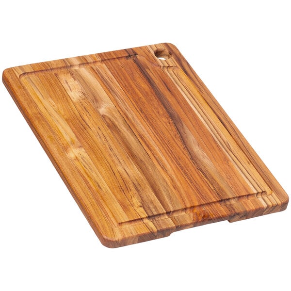 Teakhaus Cutting Board w/ Juice Canal and Hanging Hole – item 497514