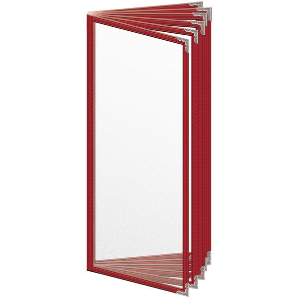 H. Menu Cover w/ Silver Decorative Corners and Matte Finish – item 759T123BM41