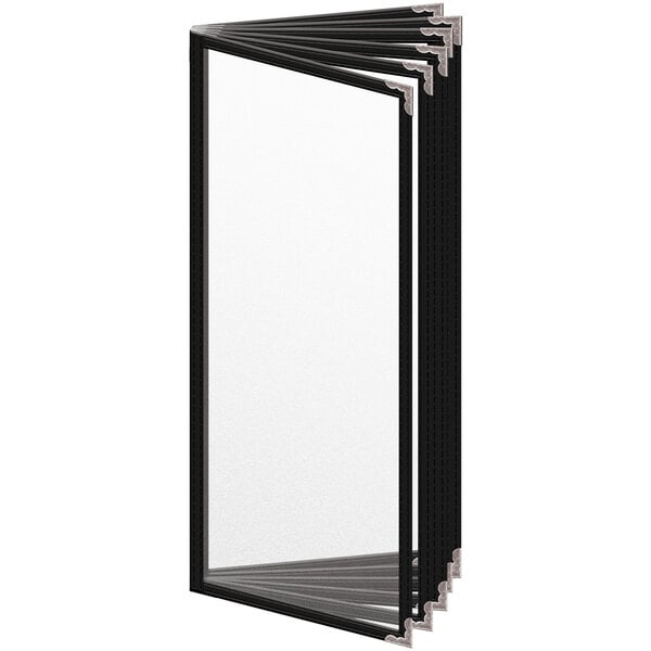 H. Menu Cover w/ Silver Decorative Corners and Matte Finish – item 759T124BM41