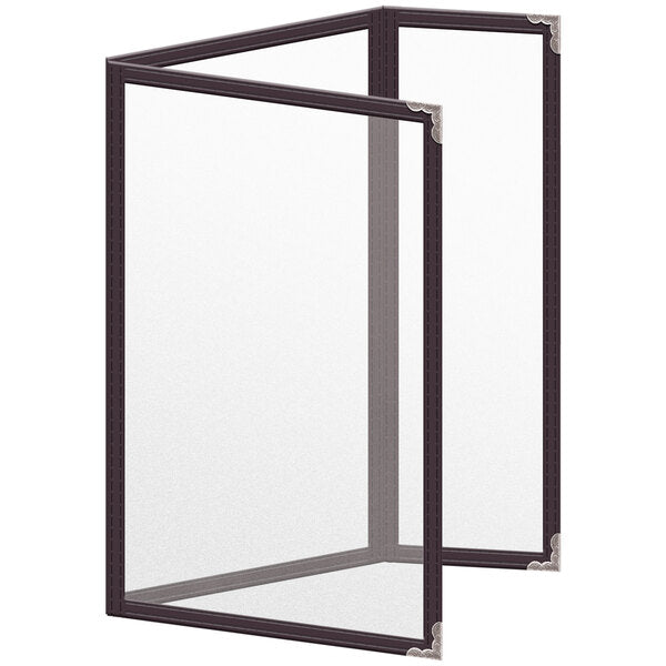 H. Menu Cover w/ Silver Decorative Corners and Matte Finish – item 759TDQ5BM55