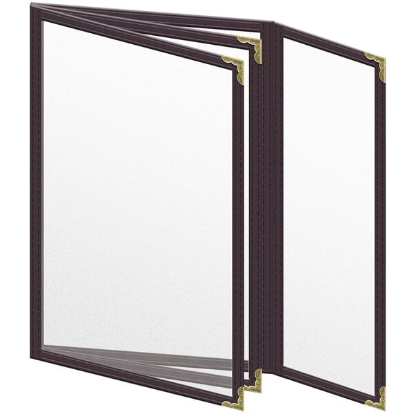H. Menu Cover w/ Gold Decorative Corners and Matte Finish – item 759TBQ5AM55