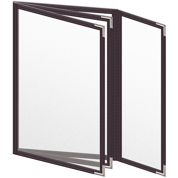 H. Menu Cover w/ Silver Smooth Corners and Matte Finish – item 759TBQ5DM55
