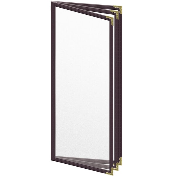 H. Menu Cover w/ Gold Decorative Corners and Matte Finish – item 759TTB5AM41