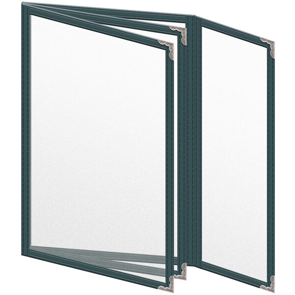 H. Menu Cover w/ Silver Decorative Corners and Matte Finish – item 759TBQ6BM55