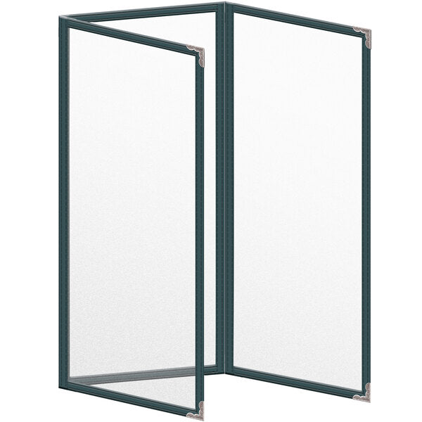 H. Menu Cover w/ Silver Decorative Corners and Matte Finish – item 759TET6BM41