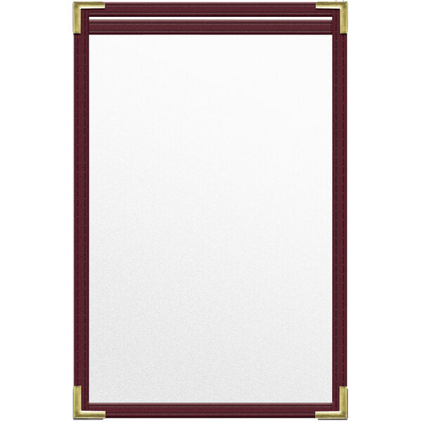 H. Menu Cover w/ Gold Smooth Corners and Matte Finish – item 759TES8CM55