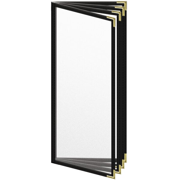 H. Menu Cover w/ Gold Smooth Corners and Matte Finish – item 759TDD4CM41
