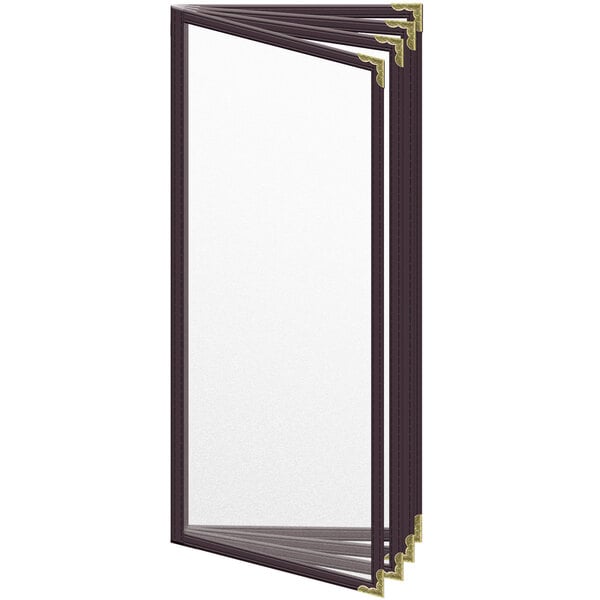 H. Menu Cover w/ Gold Decorative Corners and Matte Finish – item 759TDD5AM41