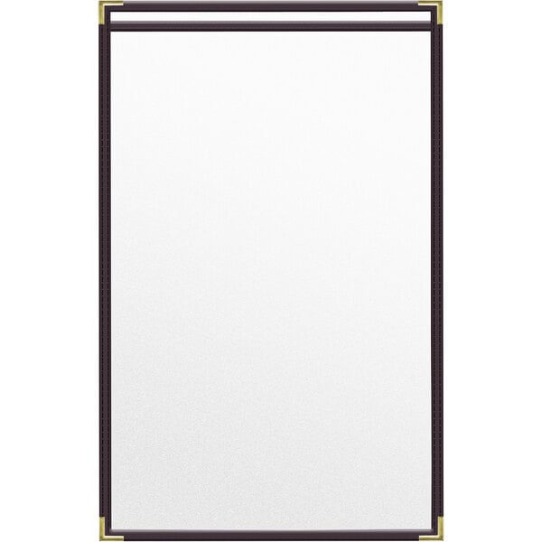 H. Menu Cover w/ Gold Smooth Corners and Matte Finish – item 759TES5CM17