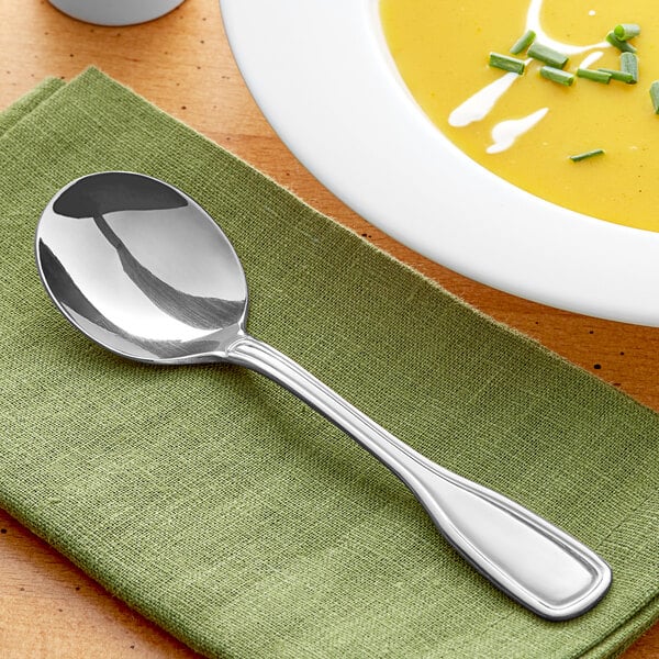 Acopa Saxton 6 5/16" Heavy Bouillon Spoon – item 267350002 image 2