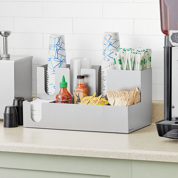 ServSense 9-Section / Wall-Mount Cup / Condiment Organizer – item 651CPCMOSS9 image 2
