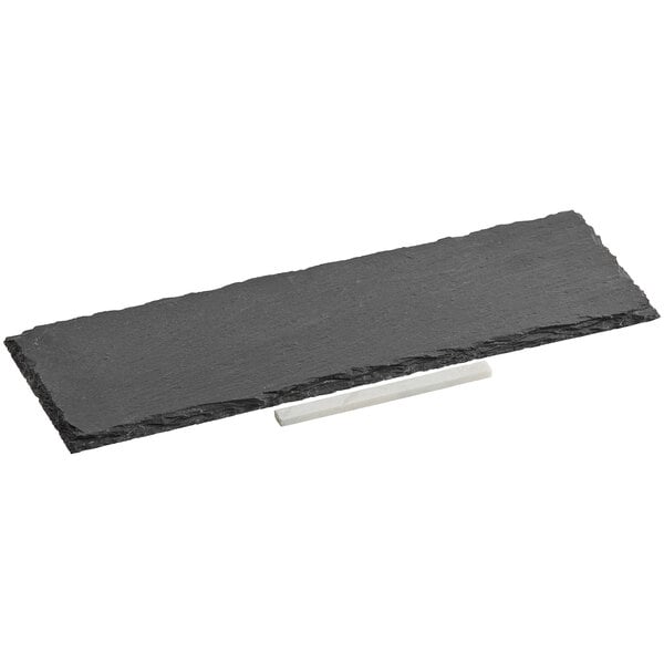 Acopa 11 1/2" x 4" Black Slate Serving Tray – item 304SLRE1154 image 2