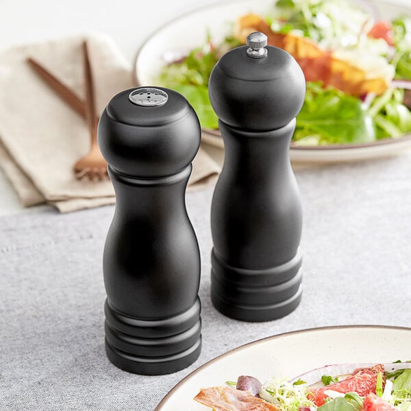 Acopa 6" Matte Wooden Salt & Pepper Mill – item 407SP612 image 2
