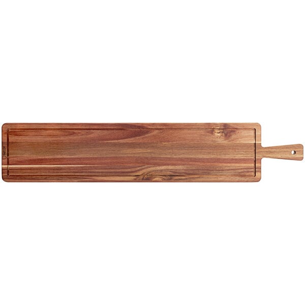 Acopa 31" x 7" XL Acacia Wood Serving Board w/ Handle – item 303XL36 image 2