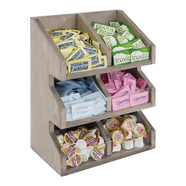 3-Tier 6-Section Gray-Washed Condiment Organizer - 11" x 7" – item 2112054110 image 2