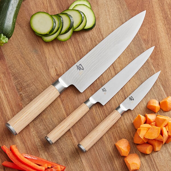 Shun Classic Blonde Pakkawood 3-Piece Knife Set DMS300W – item 921DMS300W image 2
