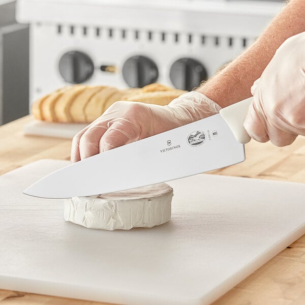 Victorinox Chef Knife w/ White Fibrox Handle 5.2007.25-X2 – item 3535200725X2 image 2