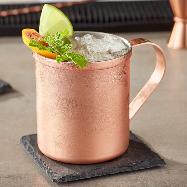 Acopa Alchemy 14 oz. Straight Sided Copper Moscow Mule Mug – item 553CMTS14 image 2