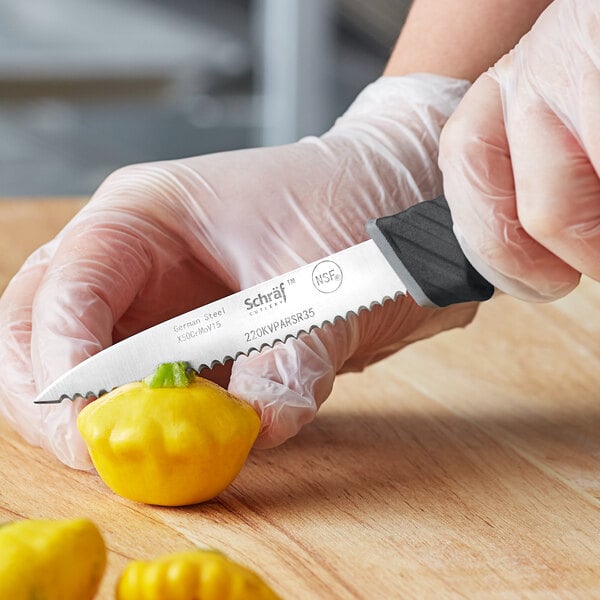 Schraf 3 1/2" Serrated Edge Paring Knife w/ TPRgrip Handle – item 220KVPARSR35 image 2