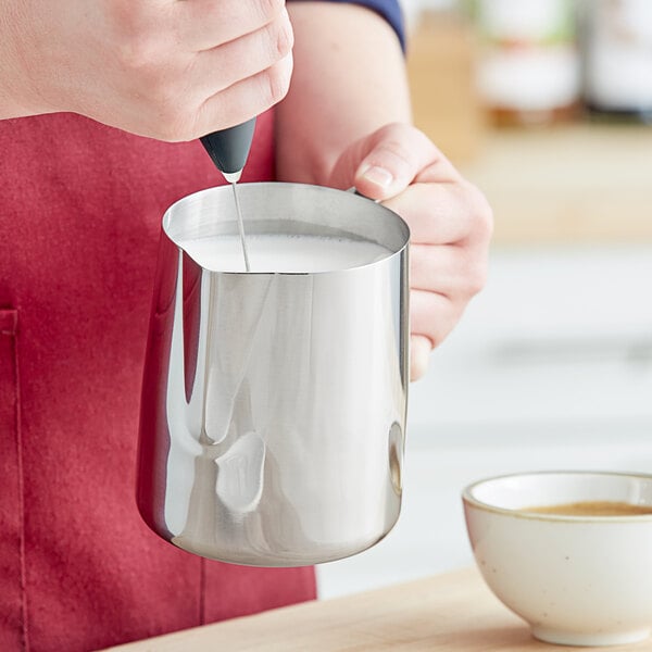 Tablecraft 36 oz. Mirror-Finished Frothing Pitcher – item 8082036 image 2