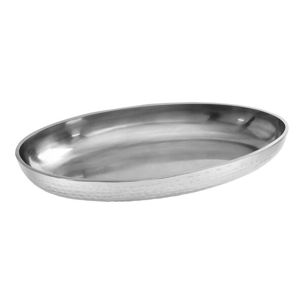 American Metalcraft 18" Double Serving Bowl w/ Hammered – item 124DWHVSEA18