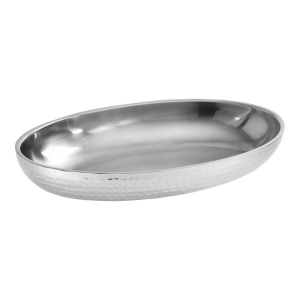 American Metalcraft 14" Double Serving Bowl w/ Hammered – item 124DWHVSEA14