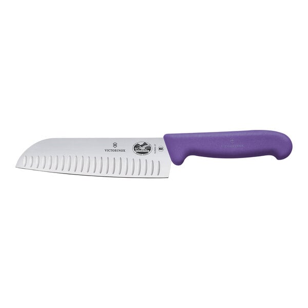 Victorinox Santoku Knife w/ Purple Fibrox Handle 5.2525.17 – item 3535252517