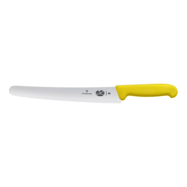Victorinox 10 Bread Knife w/ Yellow Fibrox Handle 5.2938.26 – item 3535293826
