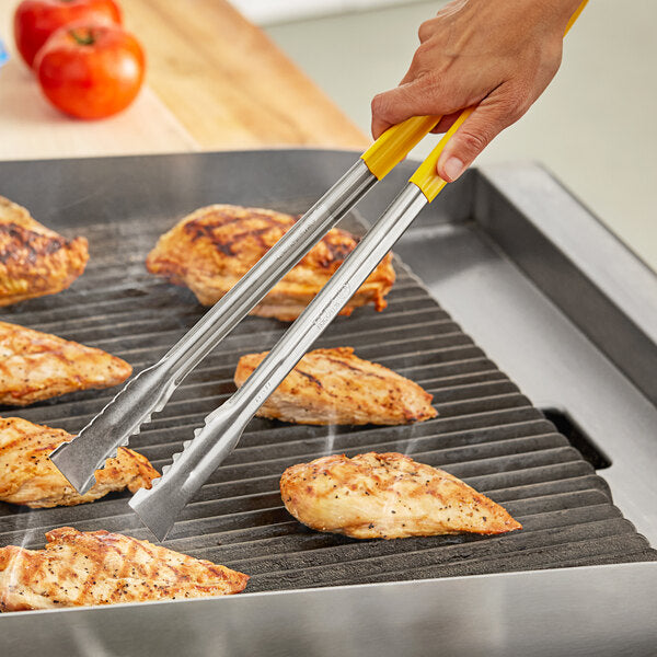 Fourte 16" Coated Handle Grill Grip Tongs – item 483CGRT16YL image 2