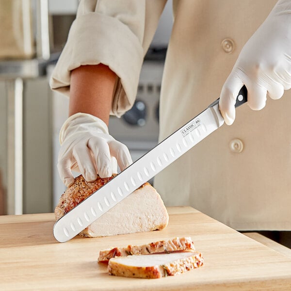 Choice Classic 10" Granton Edge Rounded Knife w/ POM Handle – item 407KPOMSLCR10 image 2