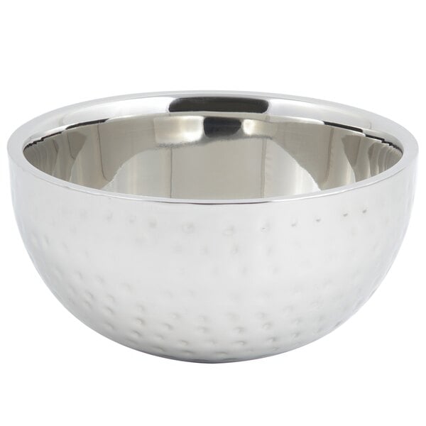 Bon Chef 61259 2 Qt. 8 oz. Hammered Double Wall Serving Bowl – item 20161259