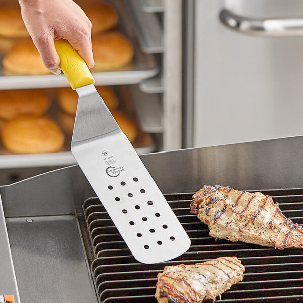 Mercer Culinary M18710YL Perforated Turner w/ Yellow Handle – item 470M18710YL image 2