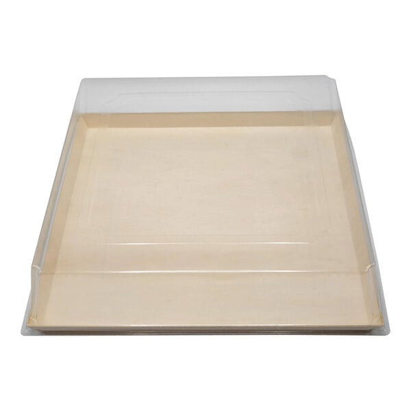 25CaseVerTerra 12" x 12" Balsa Wood Serving Tray w/ Lid – item 95ATGCT12X12